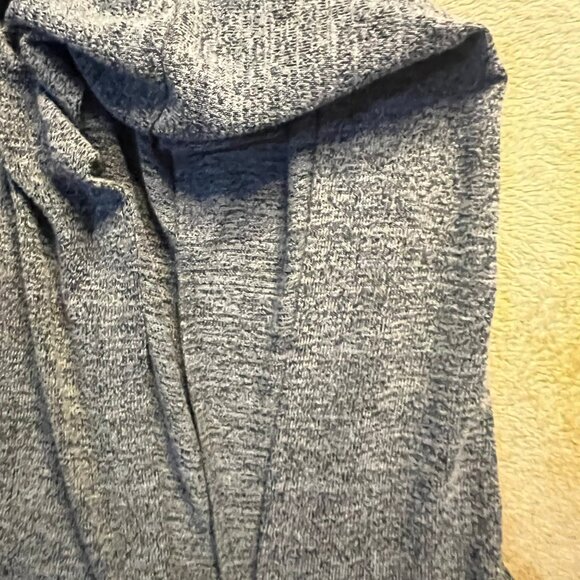 Shein Women Small Heather Grey Blue Black Cheetah Print Pullover Hoodie Sweater - Picture 5 of 6